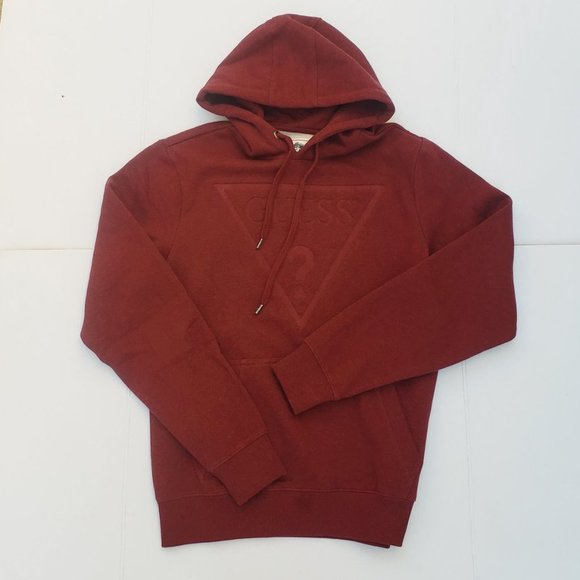 GUESS Men's Roy Debossed Logo Hoodie sz S - Picture 2 of 7